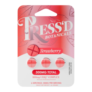 PRESS'D BOTANICALS URIQ COMPLEX EXTRACT TABLETS 100MG 3CT - STRAWBERRY