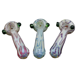 ALPHA GLASS HAND PIPE - 3.5" MARBLE COLOR