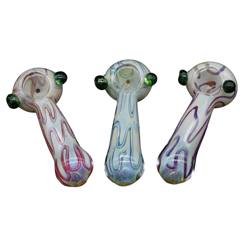 ALPHA GLASS HAND PIPE - 3.5" MARBLE COLOR