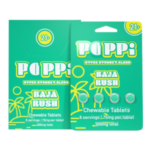 EXODUS POPPI HYPER HYDROXY BLEND CHEWABLE TABLETS 75MG 4CT - BAJA RUSH