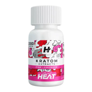 STRAIGHT HEAT KRATOM EXTRACT TABLETS BOTTLE 200MG 10CT - PINK LEMONADE