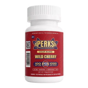 DOZO PERKS 7-HYDROXYMITRAGYNINE TABLETS BOTTLE 100MG 10CT - LVLUP BLEND WILD CHERRY