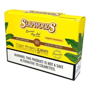 SLAPWOODS ALL NATURAL LEAF WRAPS 1PK BOX OF 20 - SWEET BANANA