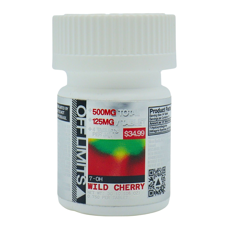 OFF LIMITS 7-HYDROXY TABLETS BOTTLE 125MG 4CT