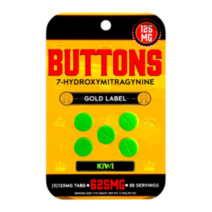 BUTTONS GOLD LABEL 7-HYDROXYMITRAGYNINE TABLETS 125MG 5CT - KIWI