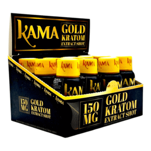 KAMA LIQUID KRATOM EXTRACT SHOTS BOX OF 12 - 30ML 150MG GOLD