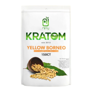 NJOY'S KRATOM CAPSULES 150CT - YELLOW BORNEO