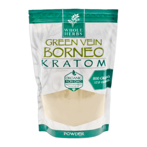 WHOLE HERBS KRATOM POWDER 17.5OZ/500MG - GREEN VEIN INDO