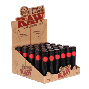 RAW LIGHTER - PHOENIX LIGHTER BOX OF 30 - BLACK