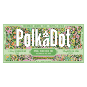 POLKA DOT MAGIC MUSHROOM BLEND CHOCOLATE BAR 500MG - MAUI COCONUT TWIST