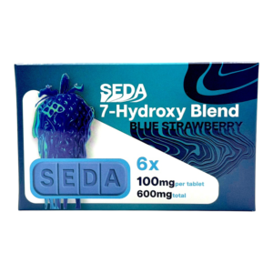 SEDA BARS 7-HYDROXYMITRAGYNINE CHEWABLE TABLETS 100MG 6CT - BLUE STRAWBERRY
