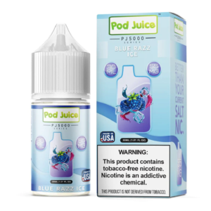POD JUICE PJ5000 SALT NIC 30ML 35MG - BLUE RAZZ ICE