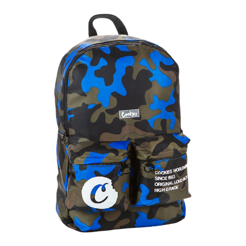 COOKIES ORION CANVAS SMELL PROOF BACKPACK - BLUE CAMO