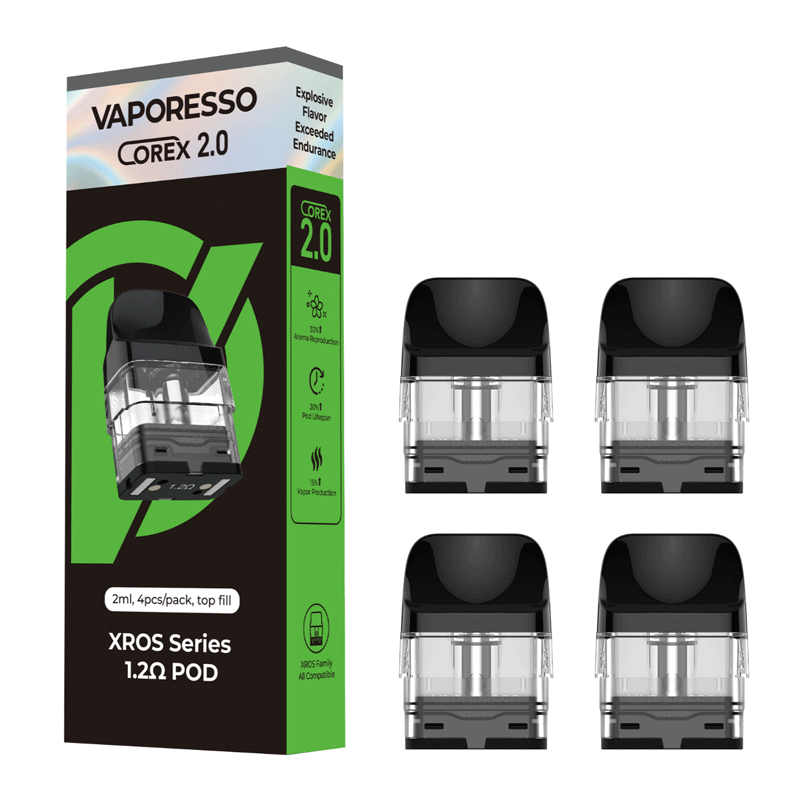 VAPORESSO COREX 2.0 XROS SERIES POD 4PCS - 1.2 OHMS MESH 2ML