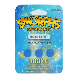 SMURPH'S BOTANICALS URIQ COMPLEX EXTRACT TABLETS 100MG 3CT - BOBA BERRY