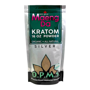O.P.M.S. SILVER KRATOM POWDER 16OZ - RED VEIN MAENG DA
