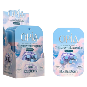 OPIA PSEUDO INDOXYL HIGH POTENCY CHEWABLE TABLETS 120MG 4CT - BLUE RASPBERRY