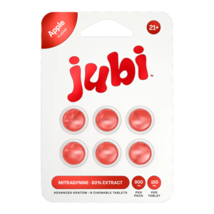 JUBI ADVANCED KRATOM MITRAGYNINE EXTRACT TABLETS 150MG 6CT - APPLE FLAVOR