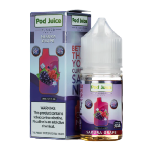 POD JUICE PJ5000 SALT NIC 30ML 35MG - SAKURA GRAPE