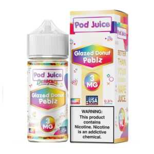 POD JUICE 100ML 0MG - GLAZED DONUT PEBLZ