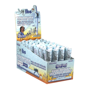 DOGG LBS BLUE PAISLEY PRE-ROLLED CONE BOX - 3 PACK KING SIZE BOX OF 32