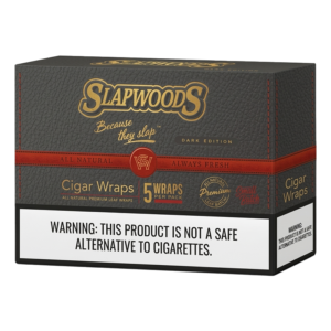 SLAPWOODS ALL NATURAL LEAF WRAPS 1PK BOX OF 20 - DARK EDITION