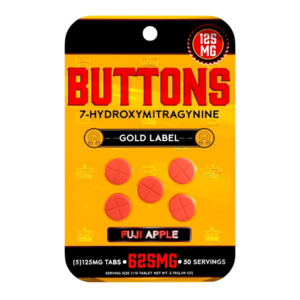 BUTTONS GOLD LABEL 7-HYDROXYMITRAGYNINE TABLETS 125MG 5CT - FUJI APPLE