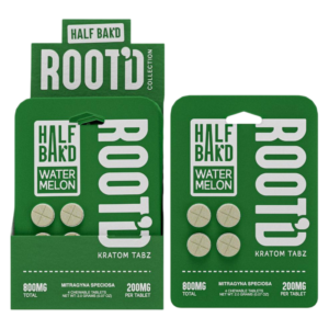 HALF BAKD ROOTD KRATOM TABLETS 200MG 4CT - WATERMELON