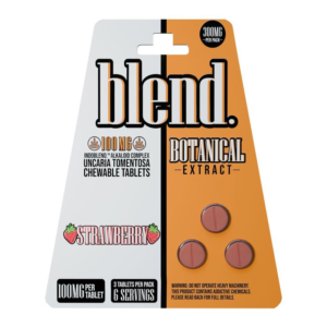 BLEND INDOBLEND ALKALOID UNCARIA TOMETOSA TABLETS 100MG 3CT - STRAWBERRY