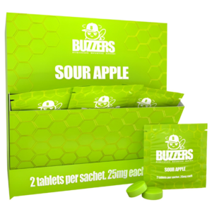 BUZZERS PROPRIETARY BOTANICAL EXTRACT TABLETS 25MG 2CT - SOUR APPLE