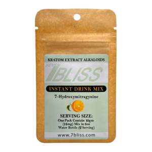 7 BLISS 7-HYDROXYMITRAGYNINE INSTANT DRINK MIX 10GM 14MG - ORANGE BOX OF 12
