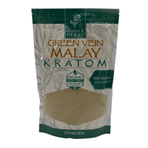 WHOLE HERBS KRATOM POWDER 17.5OZ/500MG - GREEN VEIN MALAY