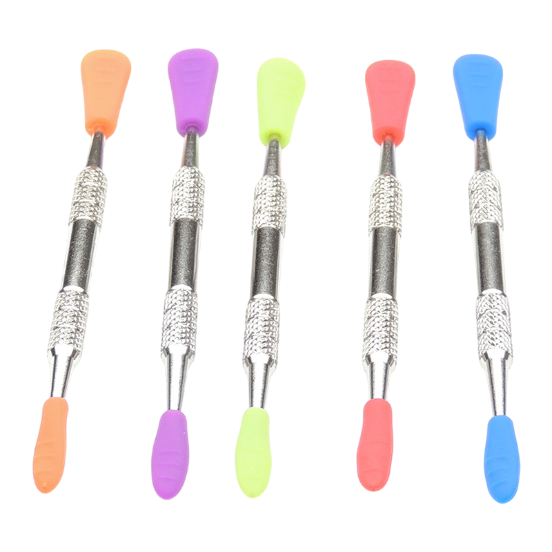STAINLESS STEEL DABBER TOOLS WITH SILICONE TIPS JAR OF 20 - ASSORTED