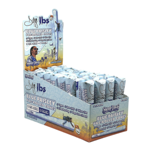 DOGG LBS BLUE PAISLEY PRE-ROLLED CONE BOX - 6 PACK 1 1/4 SIZE BOX OF 32
