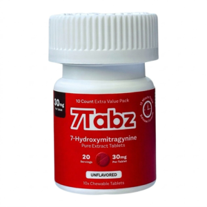 7TABZ 7-HYDROXYMITRAGYNINE PURE EXTRACT TABLETS BOTTLE 30MG 10CT - UNFLAVORED