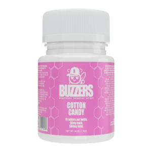 BUZZERS PROPRIETARY BOTANICAL EXTRACT TABLETS BOTTLE 50MG 10CT - COTTON CANDY