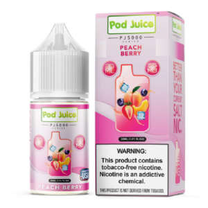 POD JUICE PJ5000 SALT NIC 30ML 35MG - PEACH BERRY