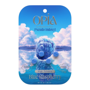 OPIA PSEUDO INDOXYL HIGH POTENCY CHEWABLE TABLETS 120MG 4CT - BLUE RASPBERRY