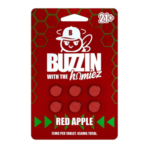 BUZZERS - BUZZIN WITH THE HOMIEZ CAT'S CLAW EXTRACT TABLETS 75MG 6CT - RED APPLE