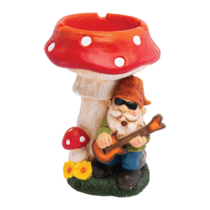 FUJIMA 14" JUMBO ASHTRAY - LTJ16 JUMBO GNOME ROCKSTAR UNDER A SHROOM