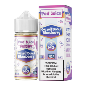 POD JUICE 100ML 0MG - GLAZED DONUT BLUEBERRY