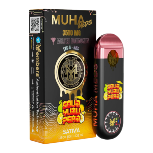 MUHA MEDS MELTED DIAMONDS DISPOSABLE 3500MG - SOUR YUZU PEAR SATIVA