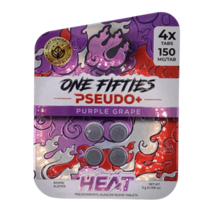 STRAIGHT HEAT ONE FIFTIES PSEUDO+ TABLETS 150MG 4CT - PURPLE GRAPE