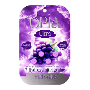 OPIA ULTRA 7-HYDROXYMITRAGYNINE CHEWABLE TABLETS 60MG 4CT - WILD GRAPE