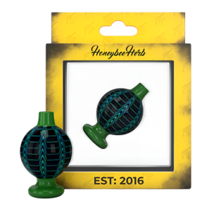 HONEYBEE HERB GLASS CARB CAP - CC-8 DARK GREEN