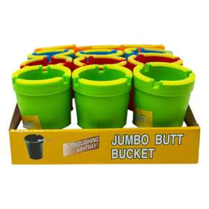 ASSORTED BUTT BUCKET - JUMBO BUTT BUCKET ASHTRAY - BOX OF 12