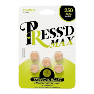 PRESS'D MAX 7-HYDROXYMITRAGYNINE TABLETS 250MG 5CT - TROPICAL BLAST