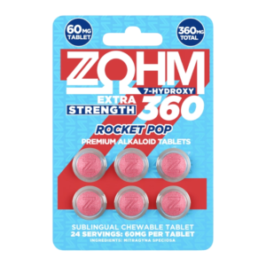 ZOHM 7-HYDROXYMITRAGYNINE EXTRA STRENGTH TABLETS 60MG 6CT