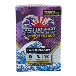 TSUNAMI DHM X PSEUDO TABLETS 150MG 5CT - GRAPE BUBBLEGUM