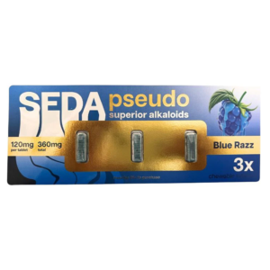 SEDA SUPERIOR ALKALOIDS PSEUDO TABLETS 120MG 3CT - BLUE RAZZ